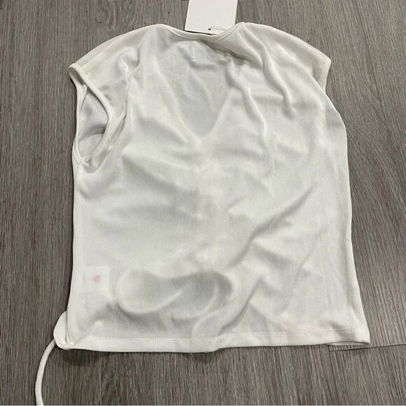 Love mcnicoll white scrunch v neck crop top white small - Picture 6 of 7